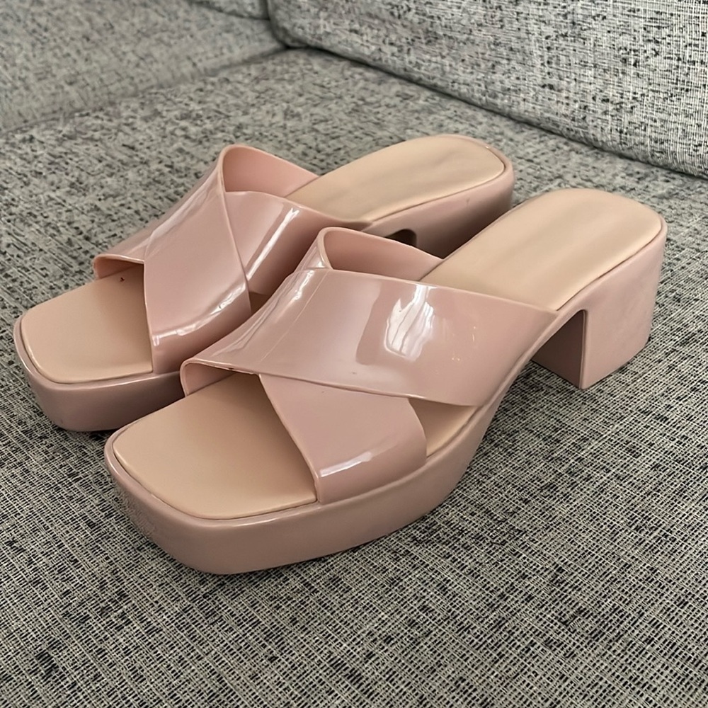Jeffrey Campbell Nude Slides Size 10 - Picture 2 of 11